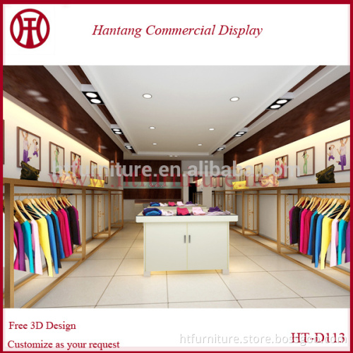 Customized china clothes shop decoration design for sale